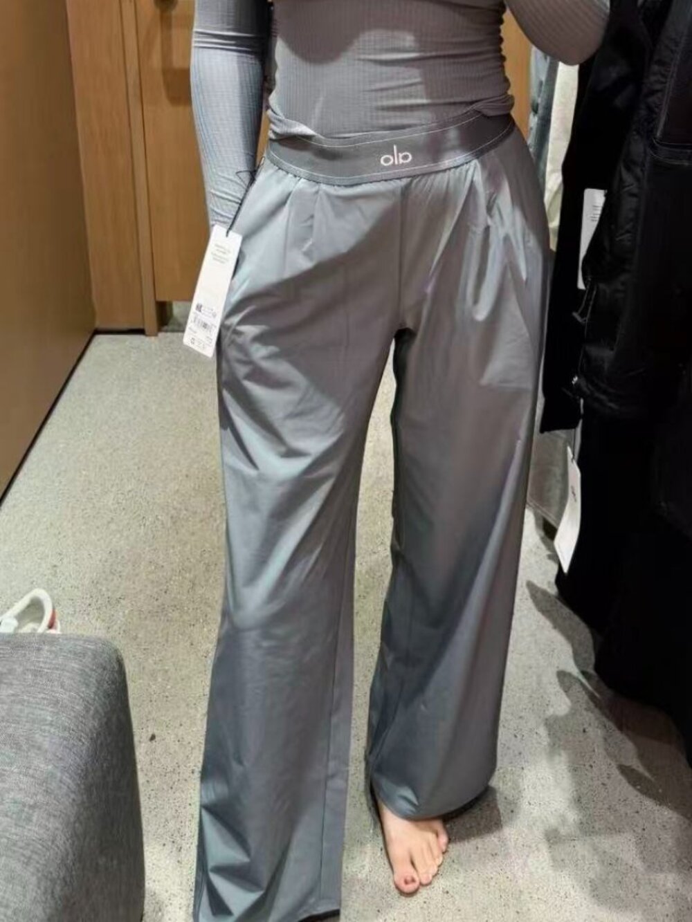 🌿ALO Yoga Suit Up Trouser Steel Grey ✨Relaxed Fit Minimalist Pants NWT